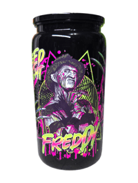 Image 1 of Sleep Demon 16oz plastic can cup with lid