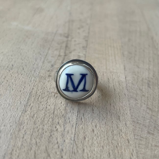 "M" Ring - size O1/2