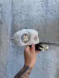 Image 2 of MOCHA BRIM MULTI TONE TORONTO BLUE JAYS CUSTOM FITTED CAP