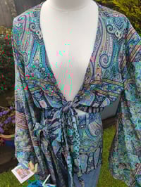 Image 6 of Tulum co ord set - wrap skirt and top 6-14 uk blues