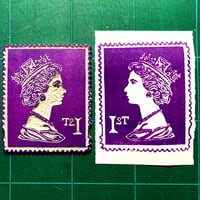 Image 1 of Platinum Jubilee Postage Stamp (Linocut Print)