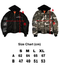 Image 5 of MA-1 Bomber Jacket Metal Logo Snow Camo