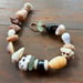 Image of Huilau mixed Hawaiian shell bracelet with a Tahitian pearl and seaglass size 6 1/2