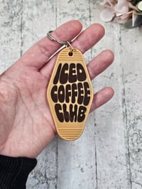 Image 2 of Iced Coffee Club Retro Motel Keychain