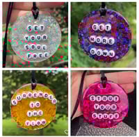 Image 1 of Custom Double Sided Disco Necklaces