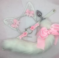 White / Pink Lace Kitten Petplay Set 🐾🐈‍⬛💕