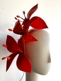 Image 1 of Vibrant orange flower headpiece   