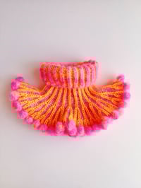 Image 1 of Sofie and Iris Yellow and Multi-color Pink, Orange and Coral (Small) Big Drama Mohair Bubble Collar