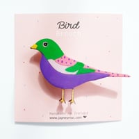 Image 2 of Colourful bird brooch