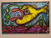 Angry Angler - 32x48 Original Canvas 