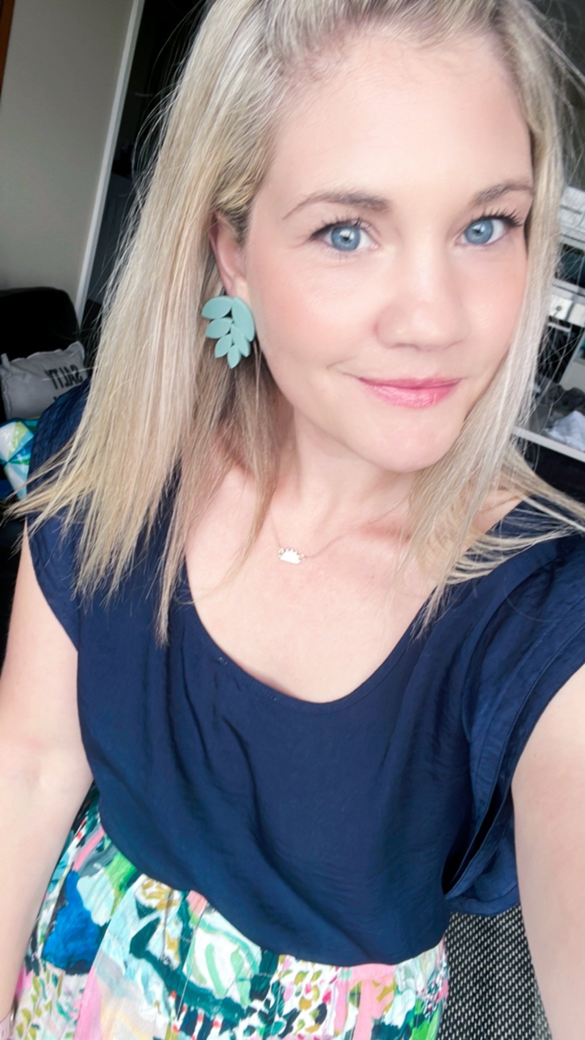 Image of Colour Block Leaf Studs