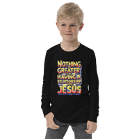 Image 6 of Unisex Youth long sleeve tee (No Greater Relationship than Jesus)