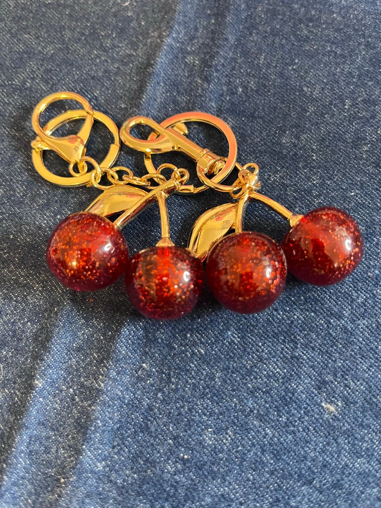 Image of Red Cherry keychain 