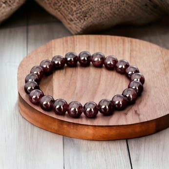 Garnet Stone Tiger Eye Bracelet Beads Naturally stretchy With