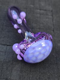 Image 1 of Clear Purple Honeycomb Pipe 