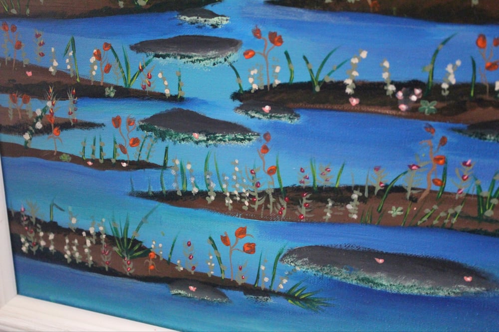 Image of Winter Paradise 16x20 Framed Original Canvas 1/1