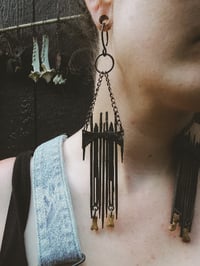 Image 2 of black gate hangers (can be earrings for non-sensitive ears)