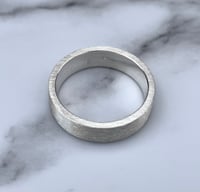 Image 3 of Chunky Matt Handmade Sterling Silver Wedding Ring 