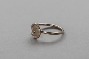 Image of 9ct gold seal initial ring