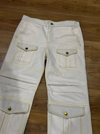 Image 5 of PANT CARGO WHITE/YELLOW