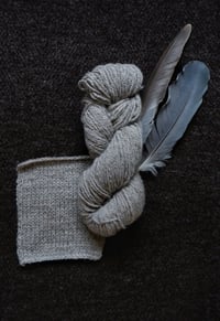 Image 2 of Harting Black DOUBLE KNIT Semi Worsted Spun Yarn - Light Grey 