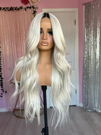 Image 1 of Icy blonde black roots (ready to ship)