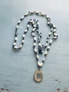Layered Neruda quote pearl necklace