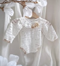 Image 1 of Newborn photo session body| Elle | white lace