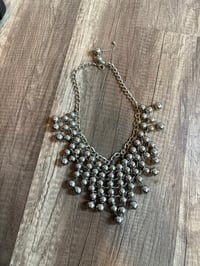 Silver dangle chocker