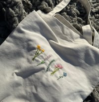 Image 1 of floral tote bag