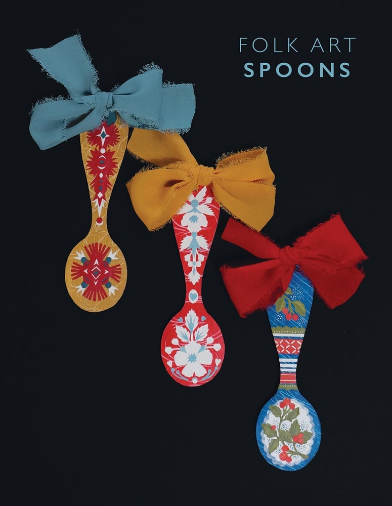 Image of Collage Folk Art Spoons