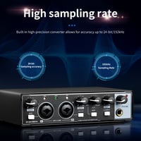 Image 2 of MD22 Professional Audio Interface – USB Sound Card with 48V Phantom Power & FX for Studio, YouTube