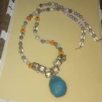 Gorgeous Ladies necklace blue daze handmade 
