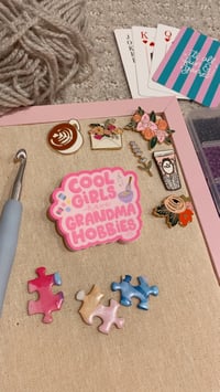 Image 2 of Cool Girls Have Grandma Hobbies Sticker