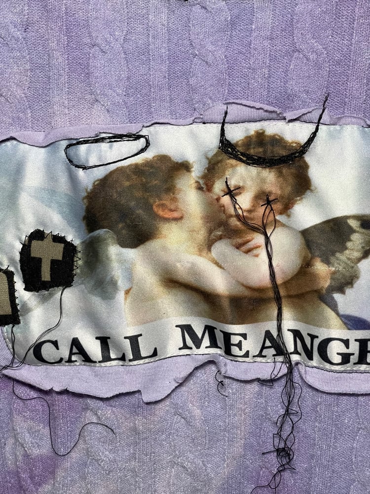 Image of DONT CALL ME ANGEL KNITTED TOP 