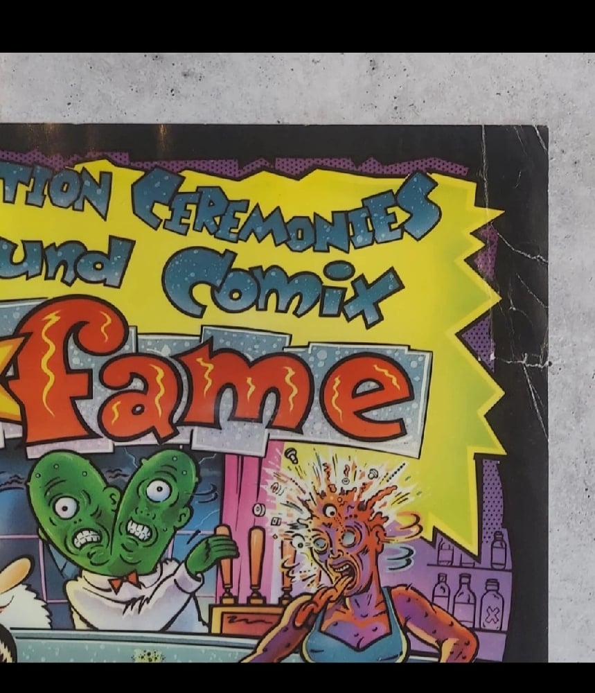 Underground Comix Hall of Fame Poster (1993) - SIGNED by Gilbert Shelton, Howard Cruse, & Dan Clyn