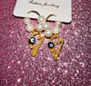 Pearl Nazar Storm Gold Earrings 