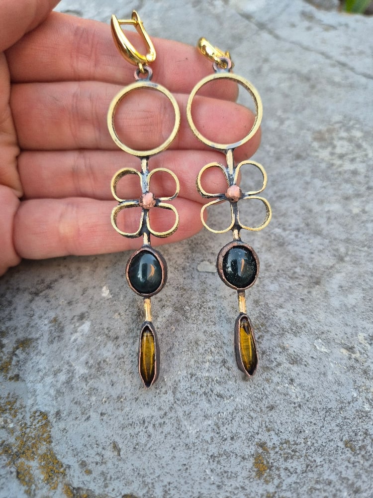 Long flowers earrings 