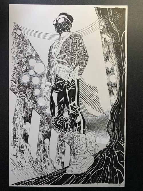 Image of MILES MORALES HELLFIRE GALA COVER original art