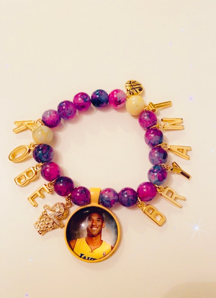 Image of Kobe bryant beaded bracelet 