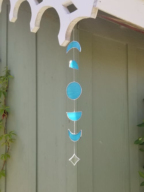 Image of Moon Phase mobile- stained glass