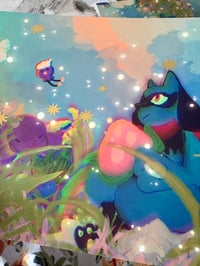 Image 3 of pocket friends summer postcard print 
