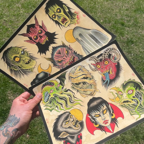 Image of Halloween Monster 2 Sheet Flash Set by Eli Wood