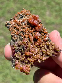 Image 7 of Vanadinite On Black Barite Specimen #2548