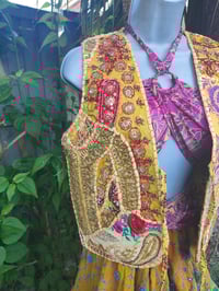 Image 6 of Mykonos Jewelled Waistcoat -Yellow pink  6-8 uk 