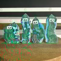 Image 1 of Malachite & Chrysocolla Towers ($18)