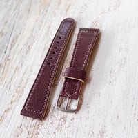 Image 3 of 20mm Burgundy Chevre Strap