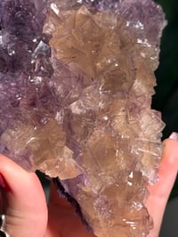 Image 2 of DOUBLE SIDED SUGAR COATED PURPLE FLUORITE -CHINA-