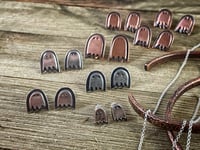 Image 3 of Bitty Ghost Posts - Mixed Metal: Sterling Silver and Copper 