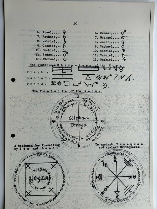 Image of Photocopy of an unpublished English typescript from the estate of Franz Bardon Talismanic Magic